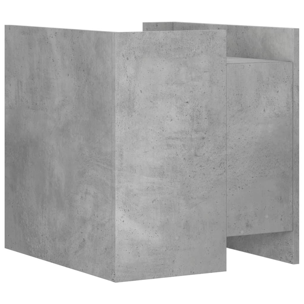 betonszürke szerelt fa éjjeliszekrény 45 x 50 x 50 cm
