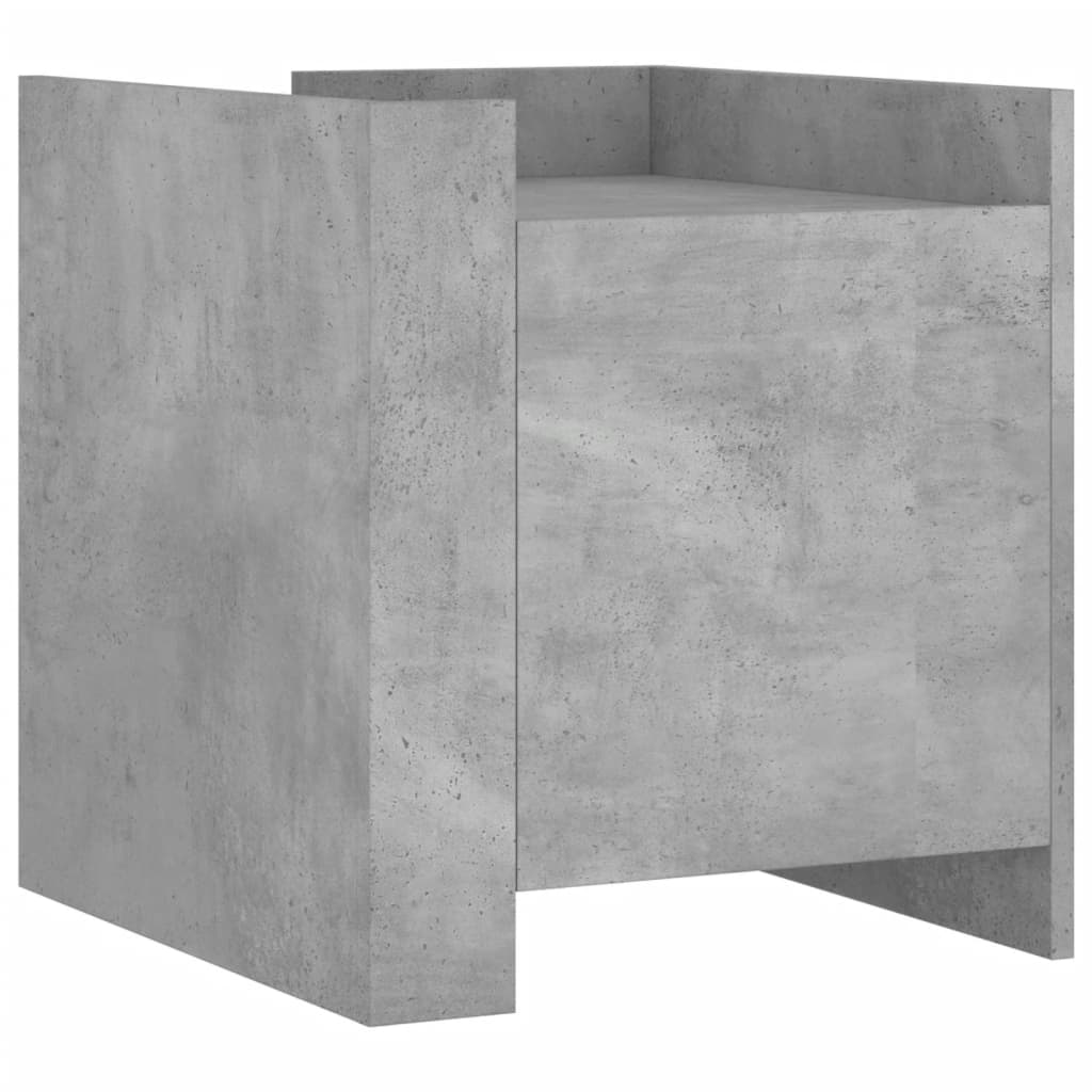 betonszürke szerelt fa éjjeliszekrény 45 x 50 x 50 cm