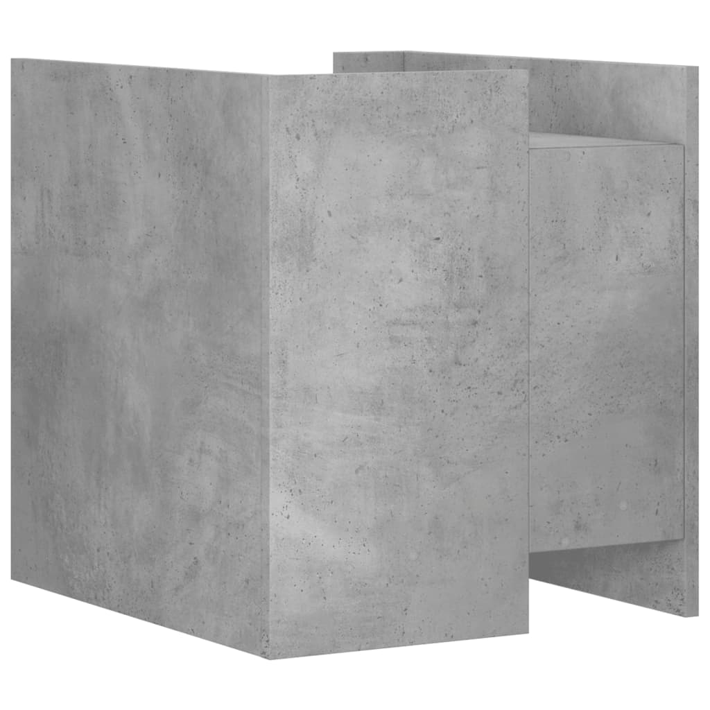 betonszürke szerelt fa éjjeliszekrény 45 x 50 x 50 cm