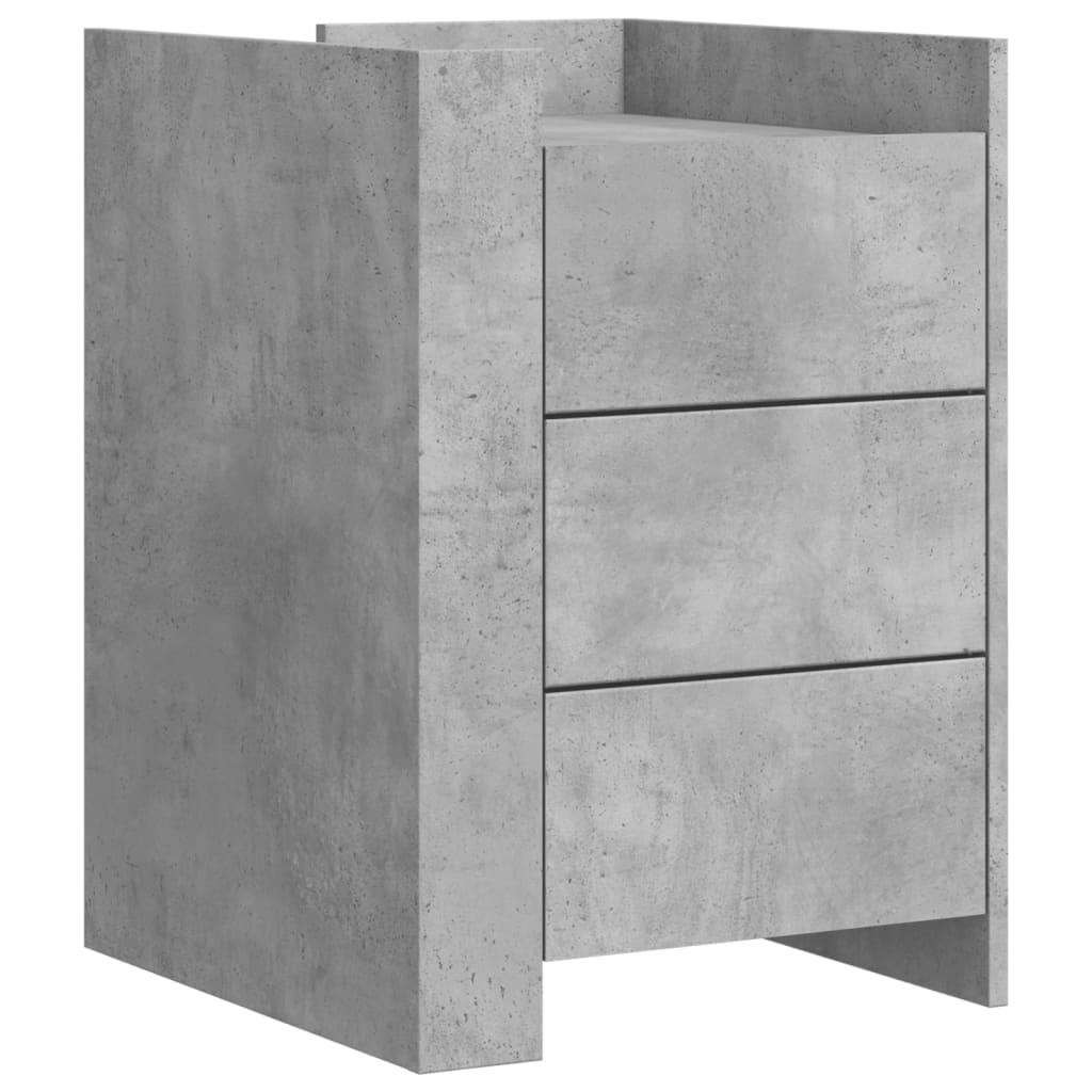 betonszürke szerelt fa éjjeliszekrény 45 x 50 x 65 cm