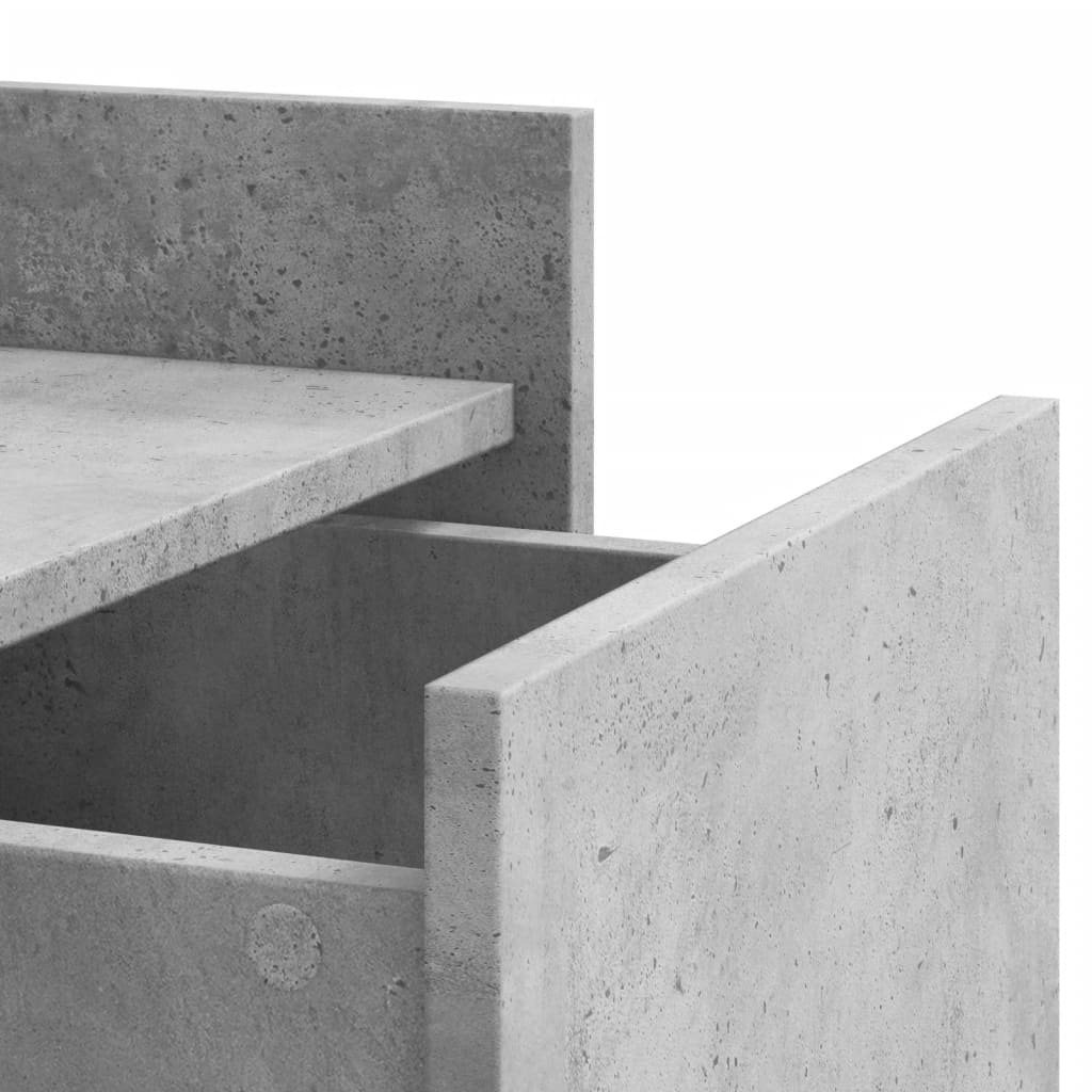 betonszürke szerelt fa éjjeliszekrény 45 x 50 x 65 cm