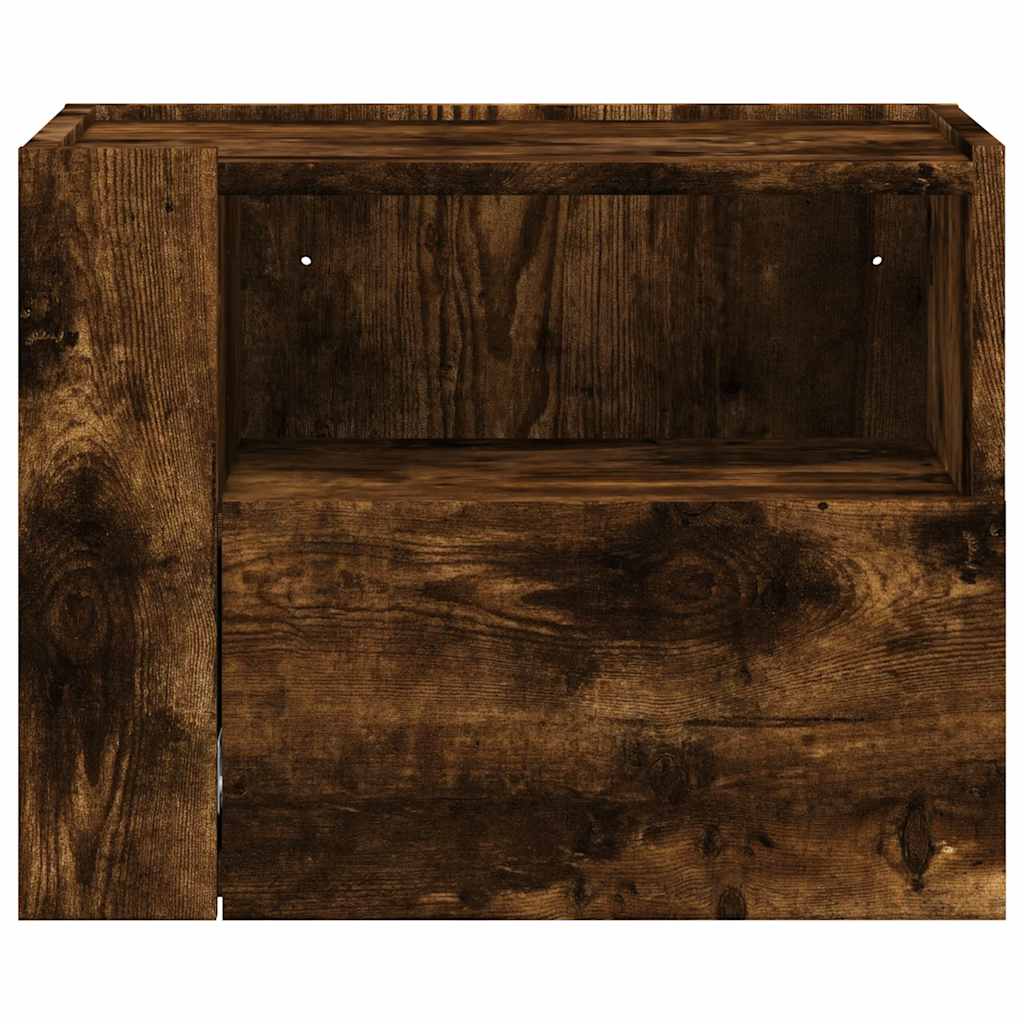 2db füstös tölgy színű fali éjjeliszekrény 45 x 30 x 35 cm