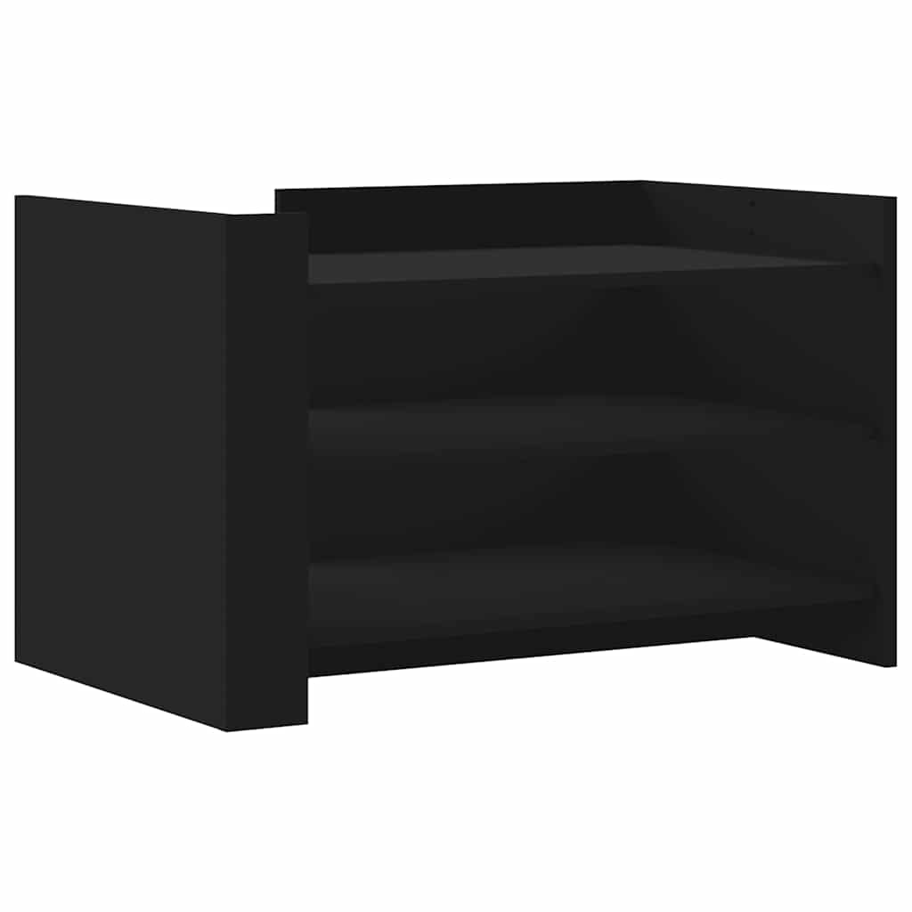 fekete szerelt fa dohányzóasztal 80 x 50 x 50 cm
