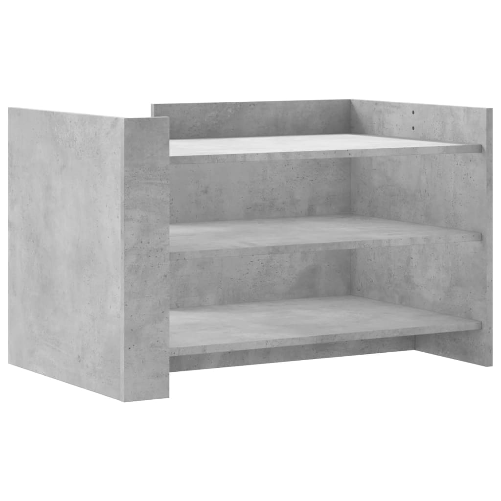 betonszürke szerelt fa dohányzóasztal 80 x 50 x 50 cm