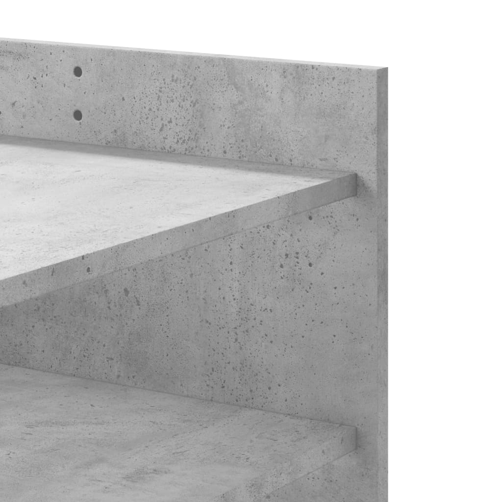 betonszürke szerelt fa dohányzóasztal 80 x 50 x 50 cm