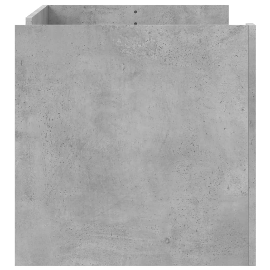 betonszürke szerelt fa dohányzóasztal 100 x 50 x 50 cm