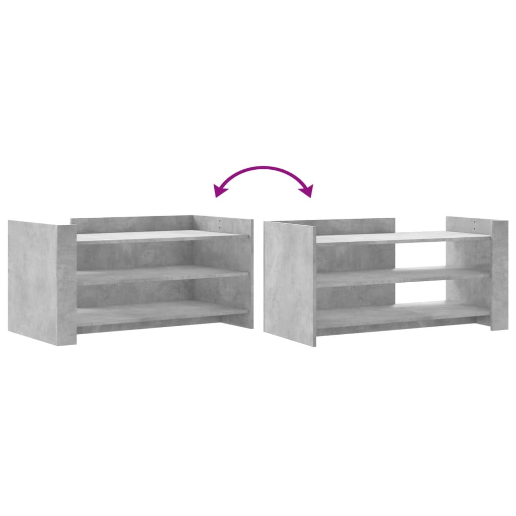 betonszürke szerelt fa dohányzóasztal 100 x 50 x 50 cm