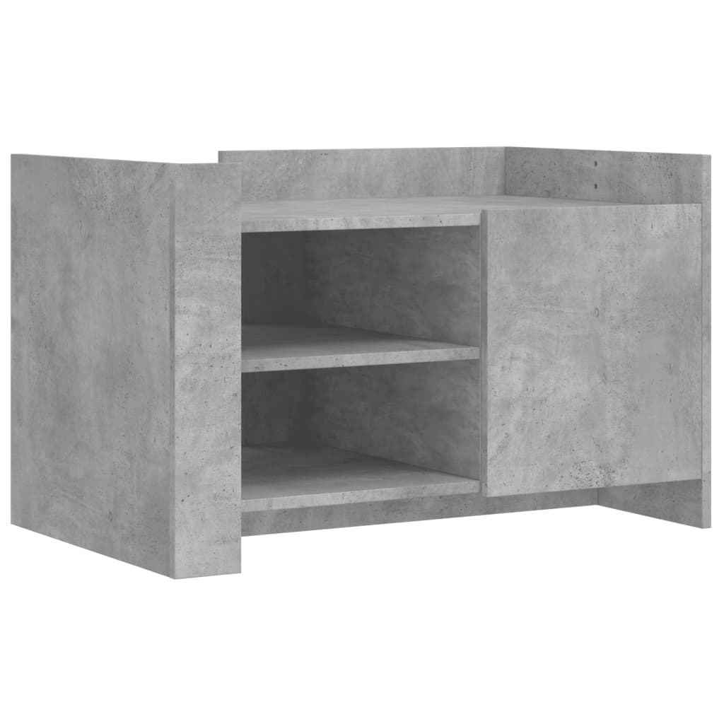 betonszürke szerelt fa dohányzóasztal 80 x 50 x 50 cm