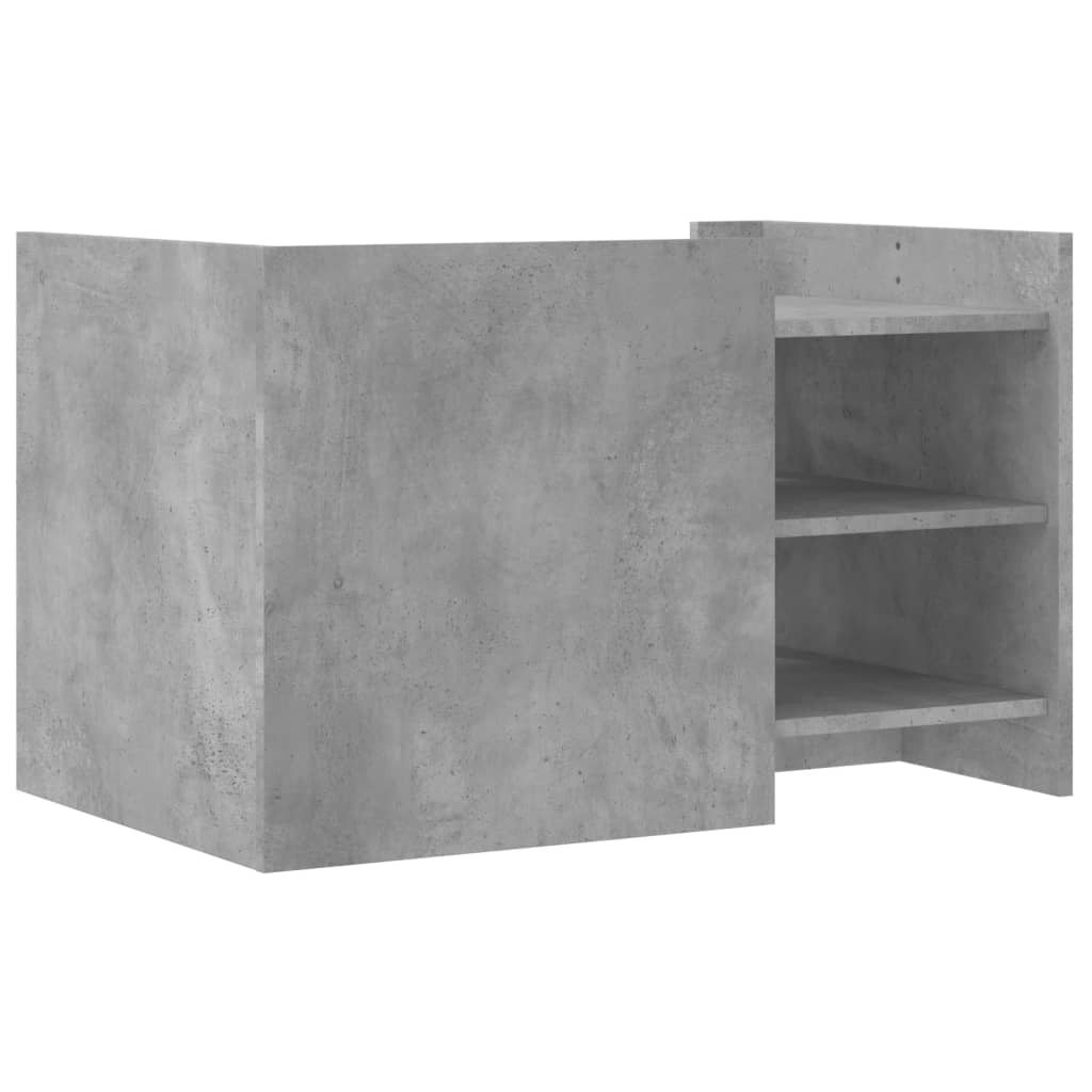 betonszürke szerelt fa dohányzóasztal 80 x 50 x 50 cm