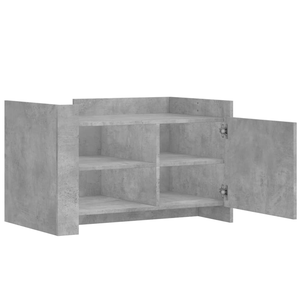 betonszürke szerelt fa dohányzóasztal 80 x 50 x 50 cm