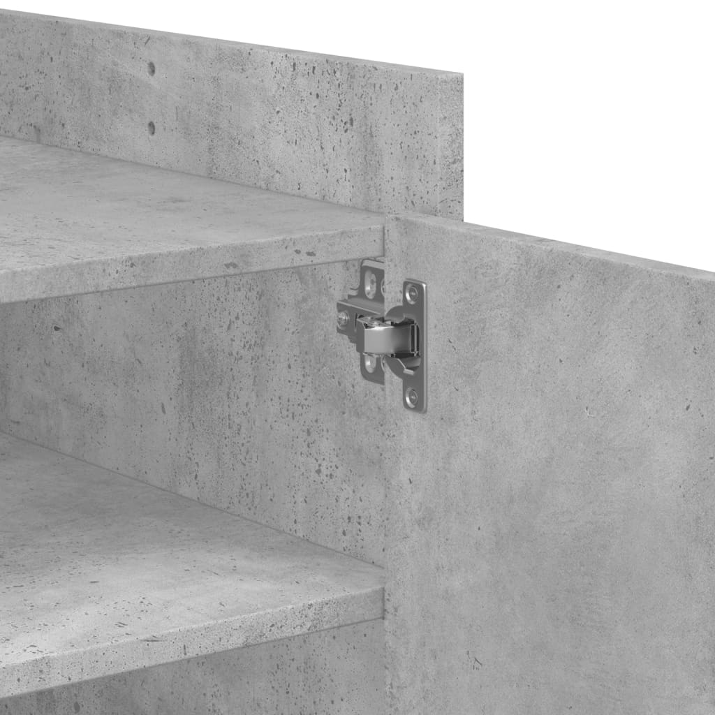 betonszürke szerelt fa dohányzóasztal 80 x 50 x 50 cm