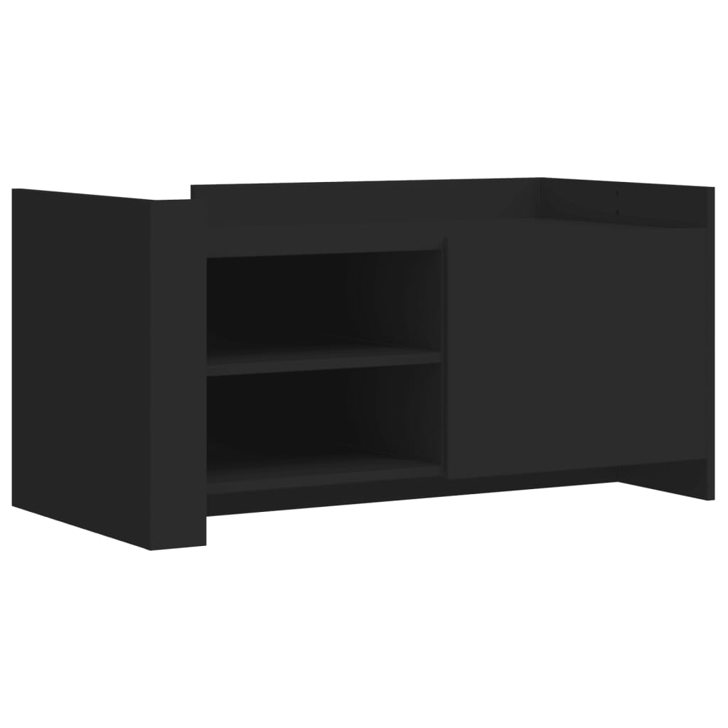 fekete szerelt fa dohányzóasztal 100 x 50 x 50 cm