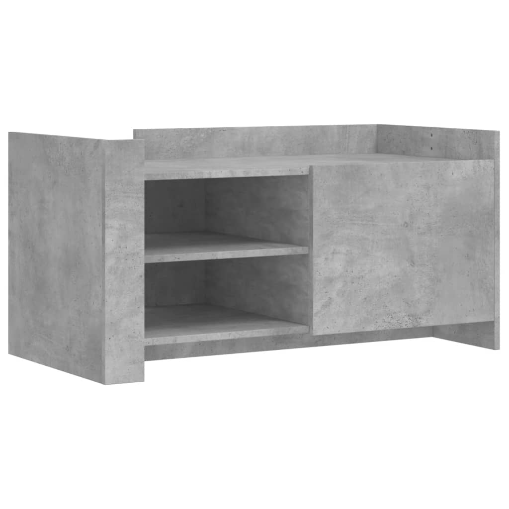 betonszürke szerelt fa dohányzóasztal 100 x 50 x 50 cm