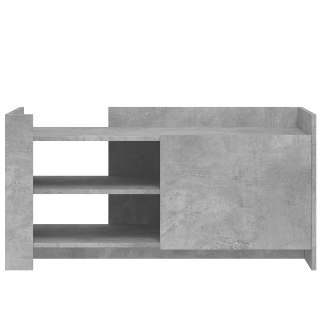 betonszürke szerelt fa dohányzóasztal 100 x 50 x 50 cm