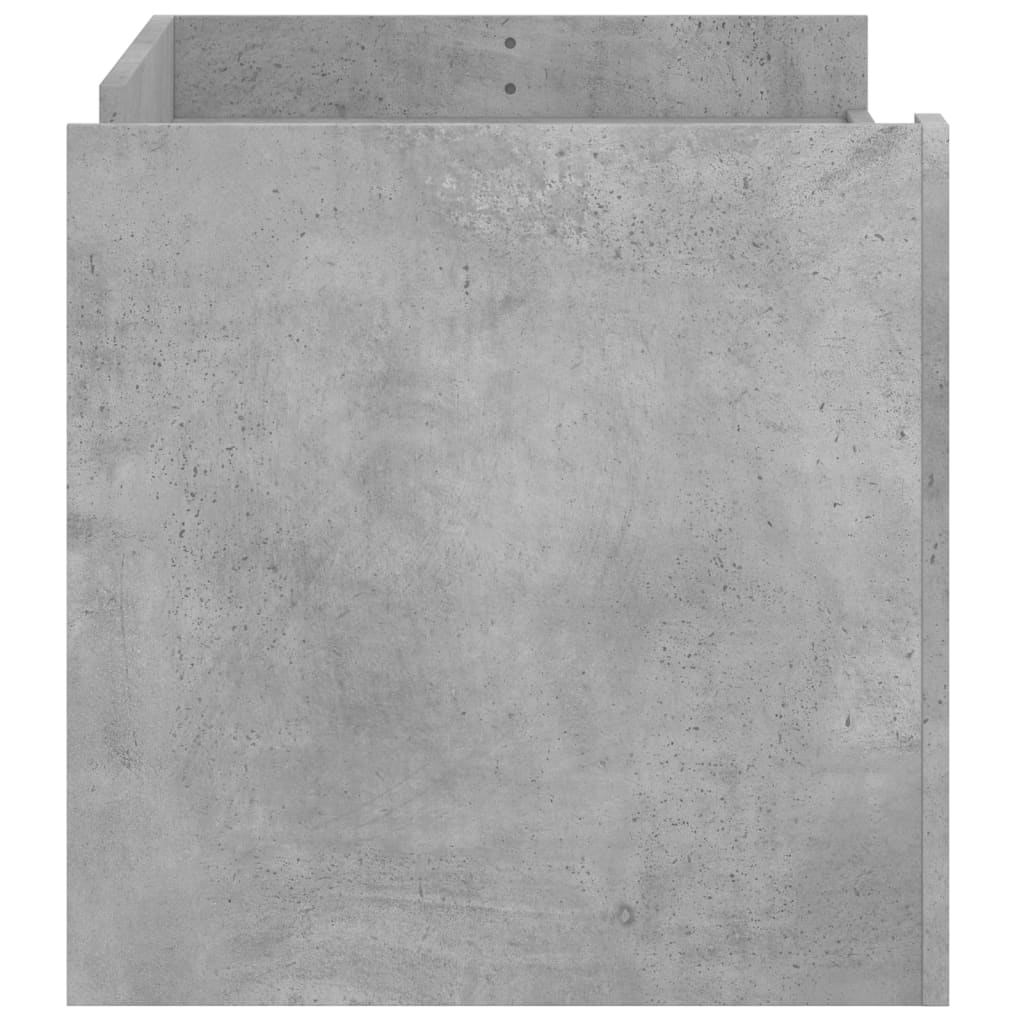 betonszürke szerelt fa dohányzóasztal 100 x 50 x 50 cm