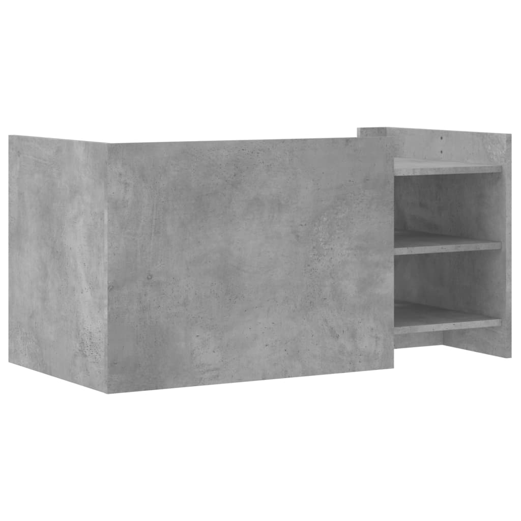 betonszürke szerelt fa dohányzóasztal 100 x 50 x 50 cm