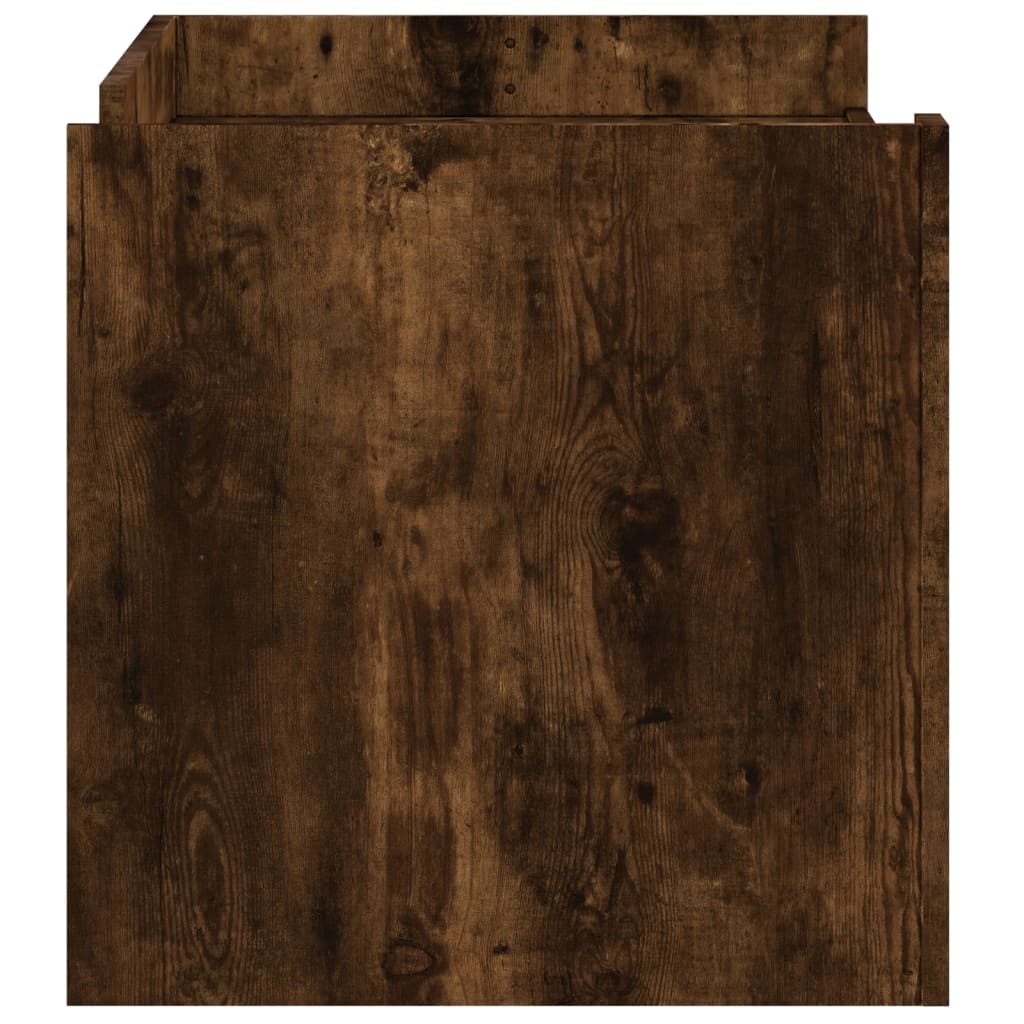 füstös tölgy színű szerelt fa dohányzóasztal 100 x 50 x 50 cm