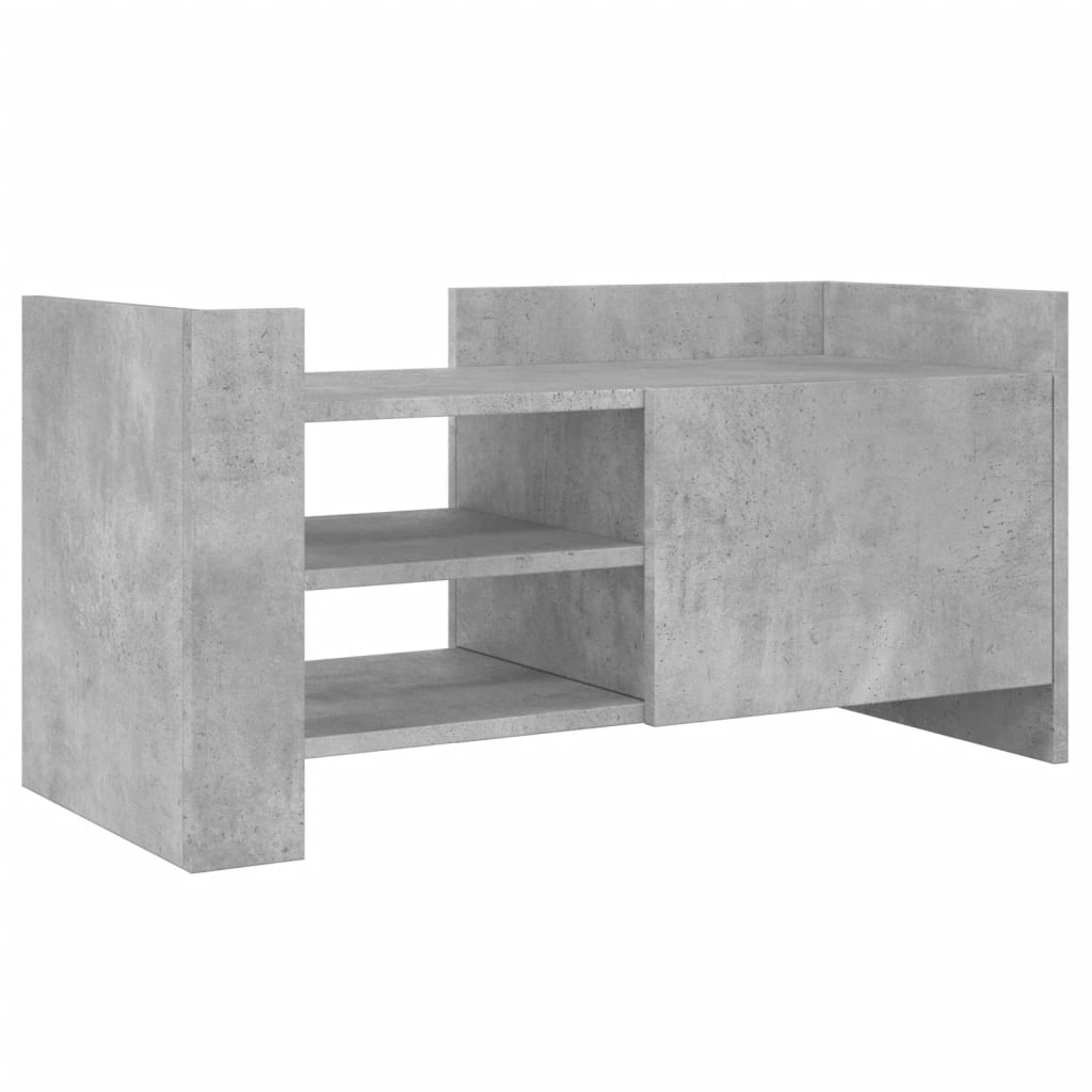 betonszürke szerelt fa TV-szekrény 80 x 35 x 40 cm
