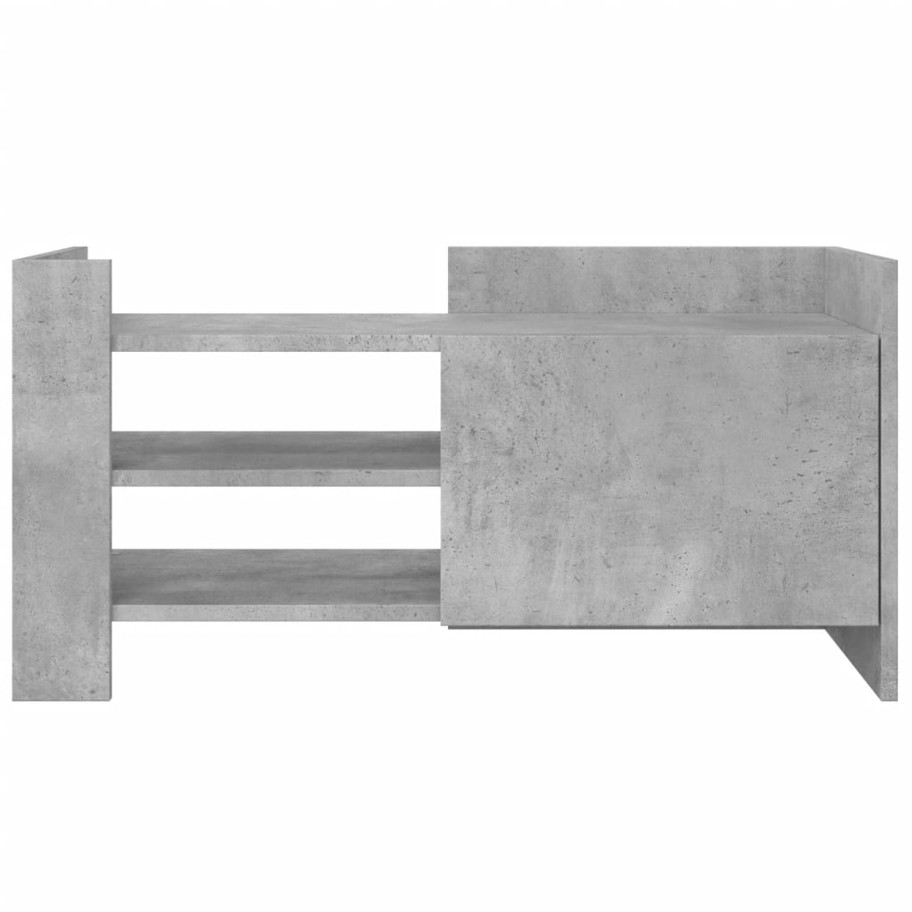 betonszürke szerelt fa TV-szekrény 80 x 35 x 40 cm