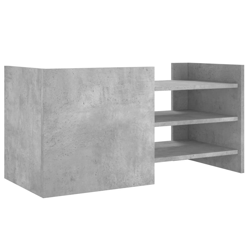 betonszürke szerelt fa TV-szekrény 80 x 35 x 40 cm