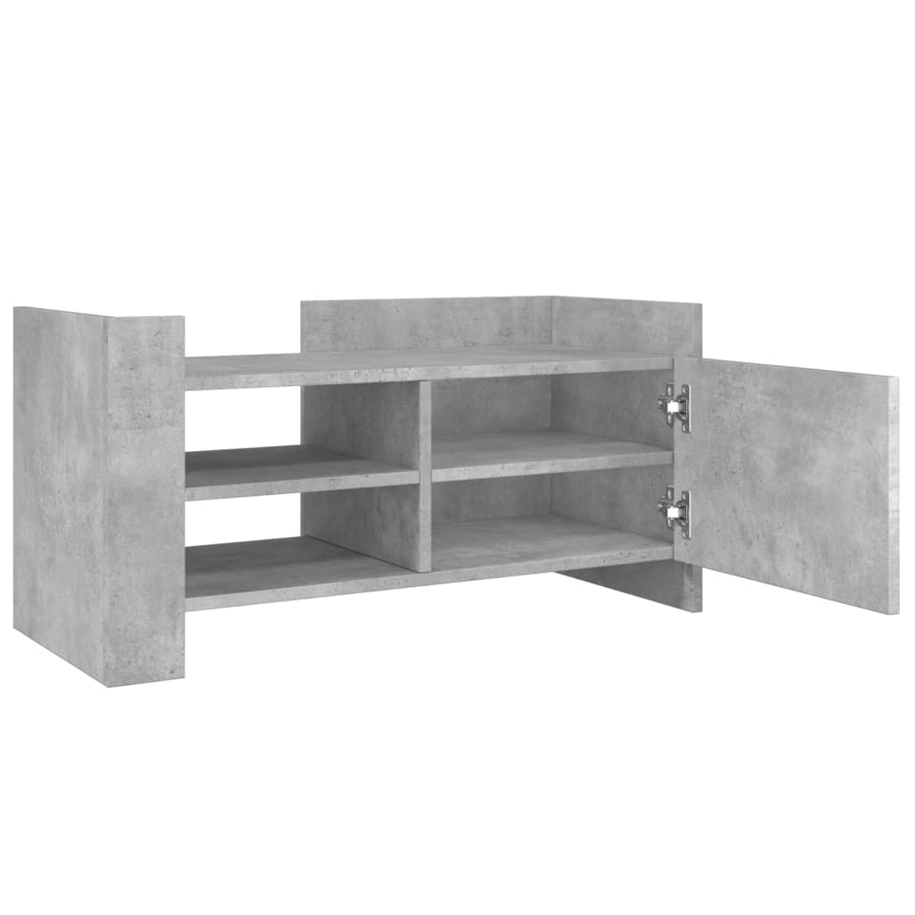 betonszürke szerelt fa TV-szekrény 80 x 35 x 40 cm