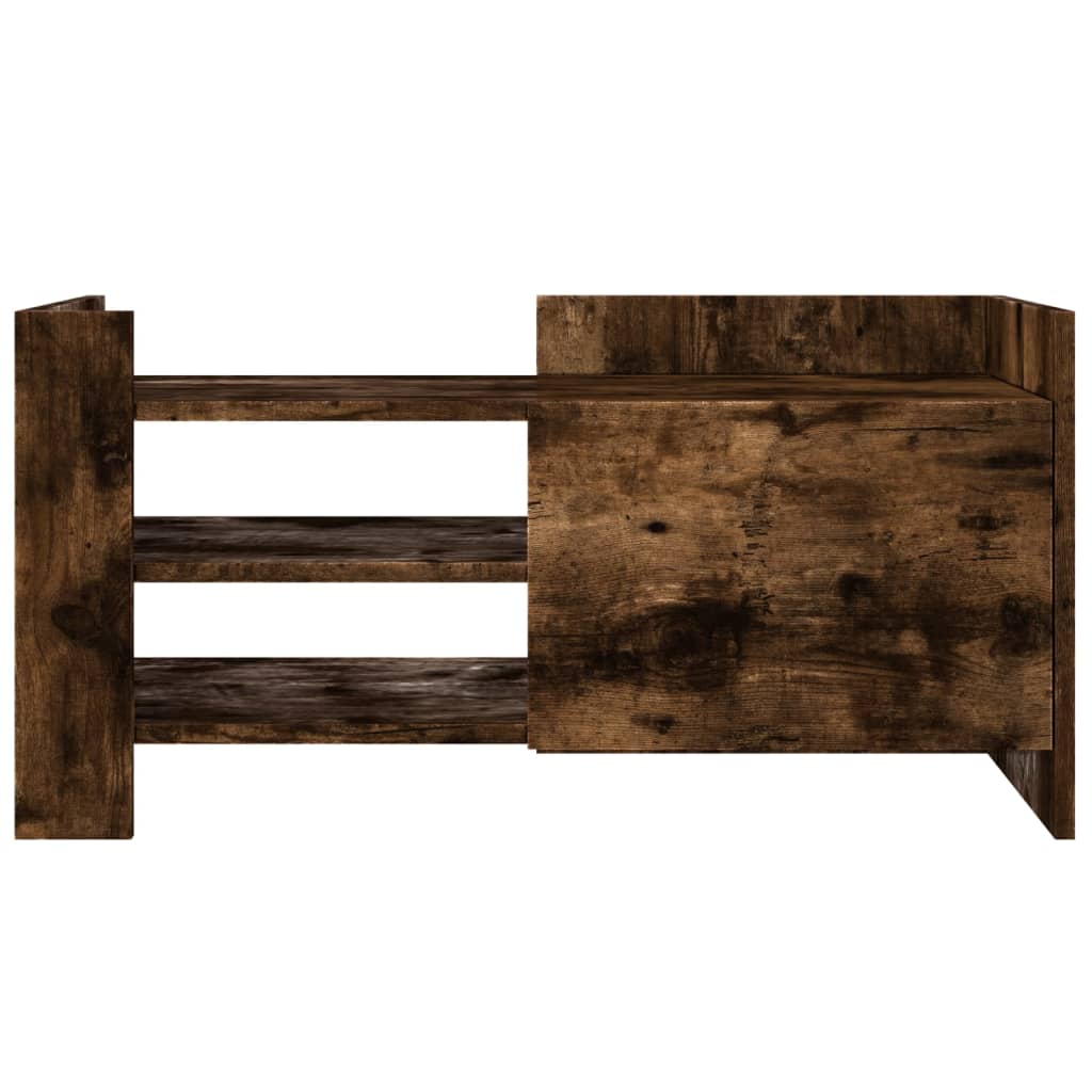 füstös tölgy színű szerelt fa TV-szekrény 80 x 35 x 40 cm