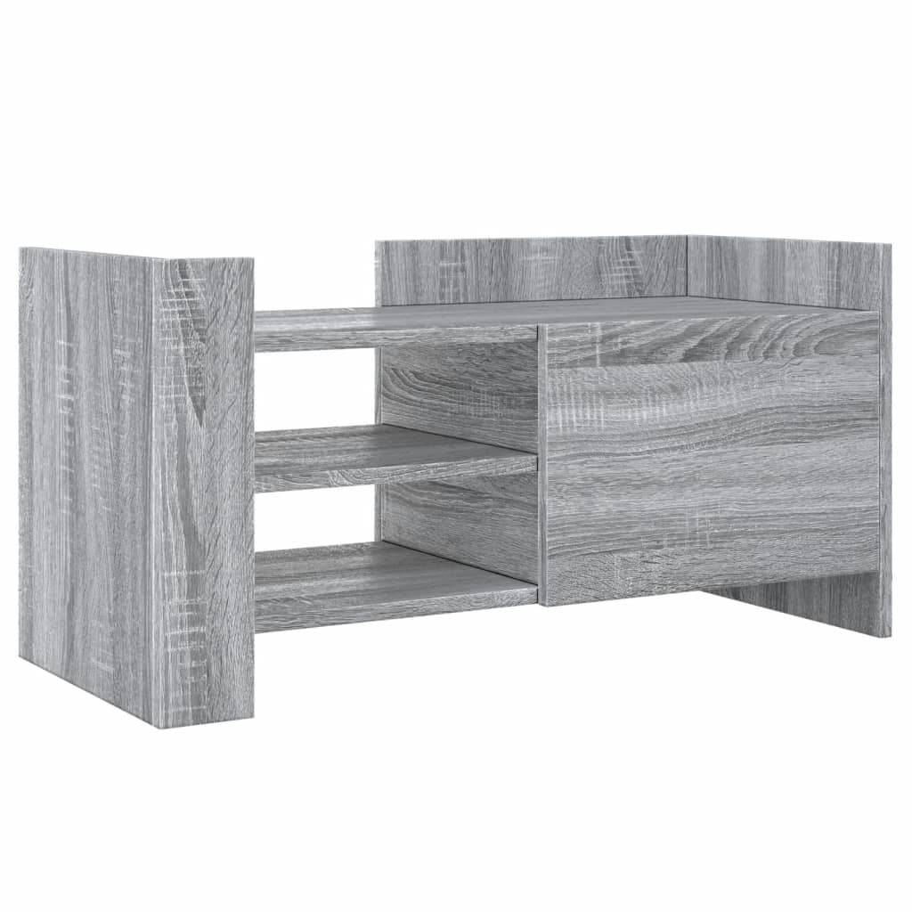 szürke sonoma színű szerelt fa TV-szekrény 80 x 35 x 40 cm