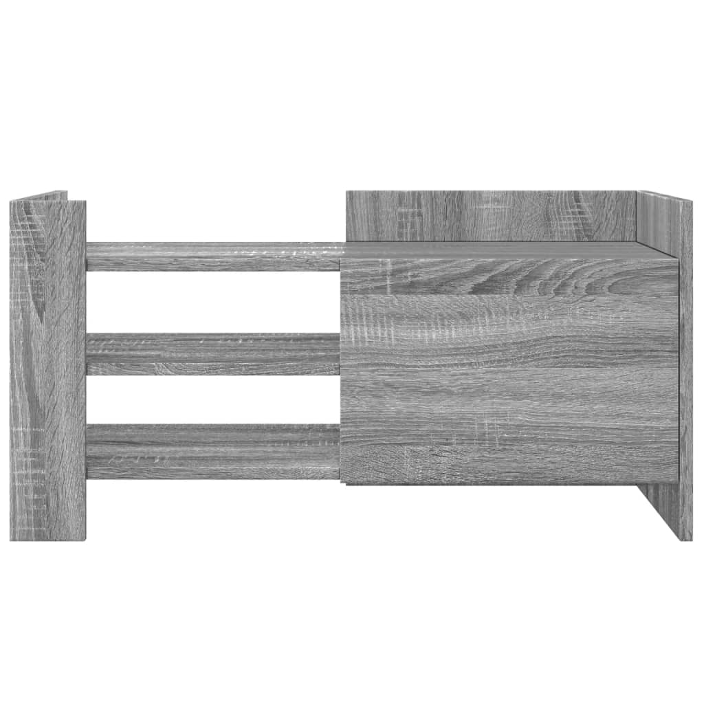 szürke sonoma színű szerelt fa TV-szekrény 80 x 35 x 40 cm