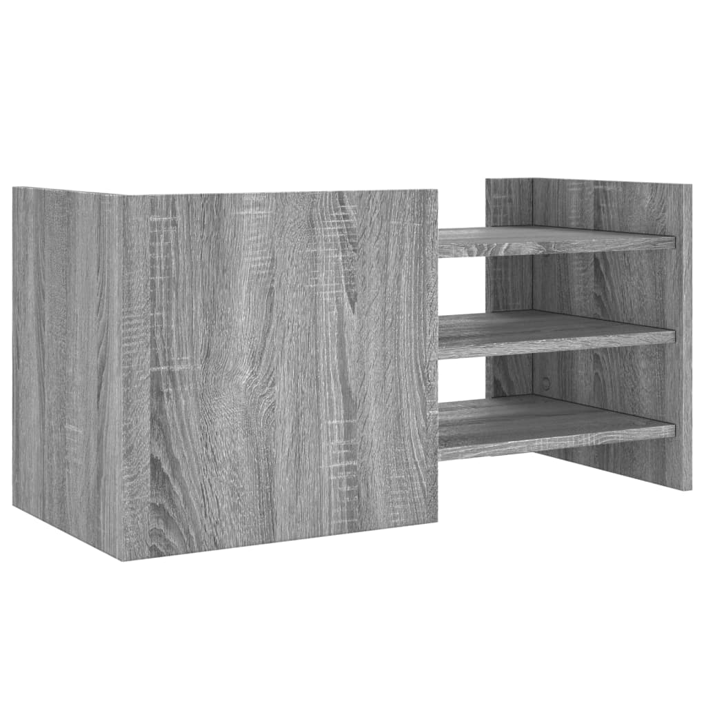 szürke sonoma színű szerelt fa TV-szekrény 80 x 35 x 40 cm
