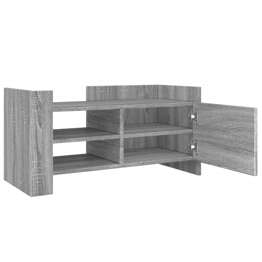 szürke sonoma színű szerelt fa TV-szekrény 80 x 35 x 40 cm