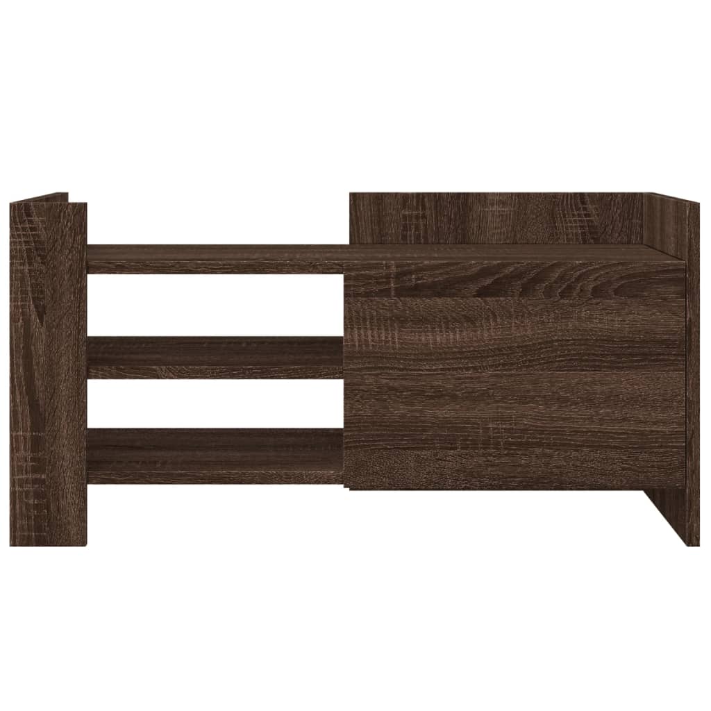 barna tölgy színű szerelt fa TV szekrény 80 x 35 x 40 cm