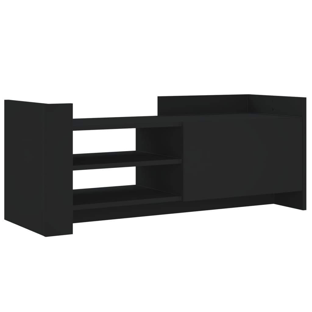 fekete szerelt fa TV-szekrény 100 x 35 x 40 cm