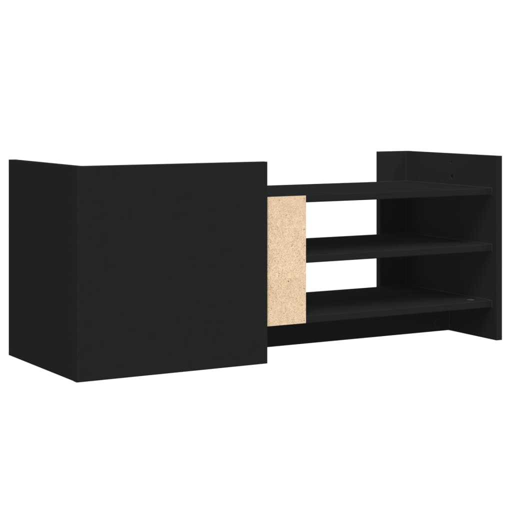 fekete szerelt fa TV-szekrény 100 x 35 x 40 cm