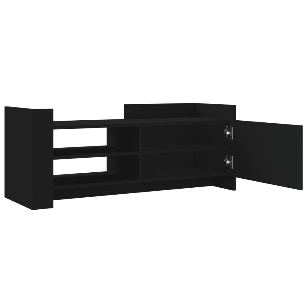 fekete szerelt fa TV-szekrény 100 x 35 x 40 cm