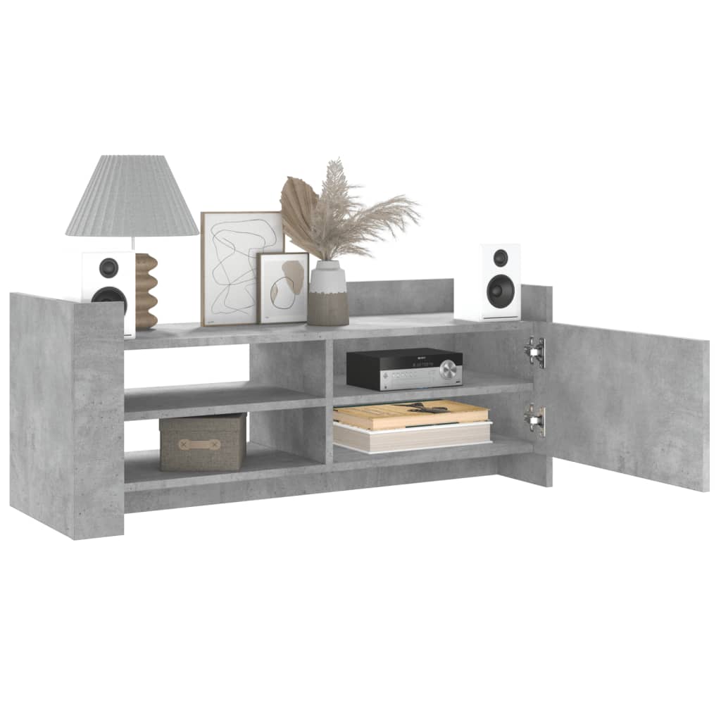 betonszürke szerelt fa TV-szekrény 100x35x40 cm