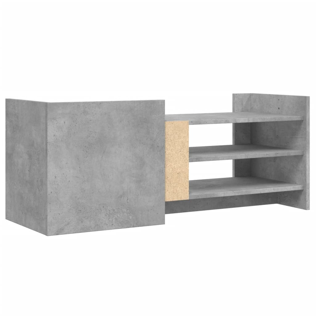 betonszürke szerelt fa TV-szekrény 100x35x40 cm