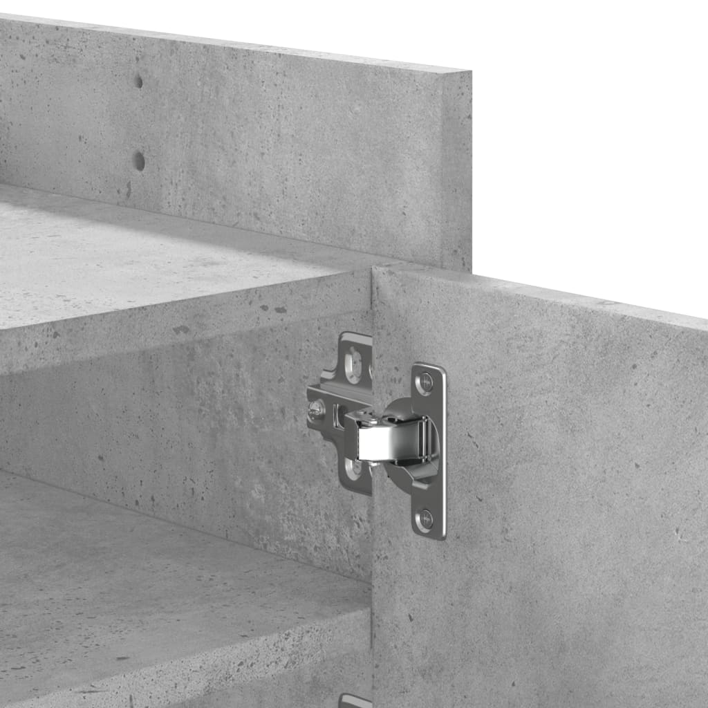betonszürke szerelt fa TV-szekrény 100x35x40 cm