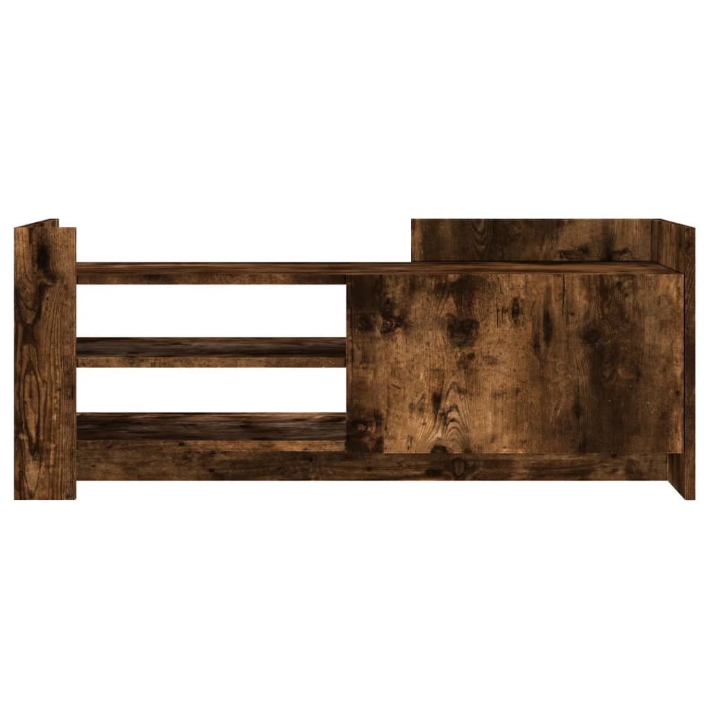 füstös tölgy színű szerelt fa TV-szekrény 100 x 35 x 40 cm