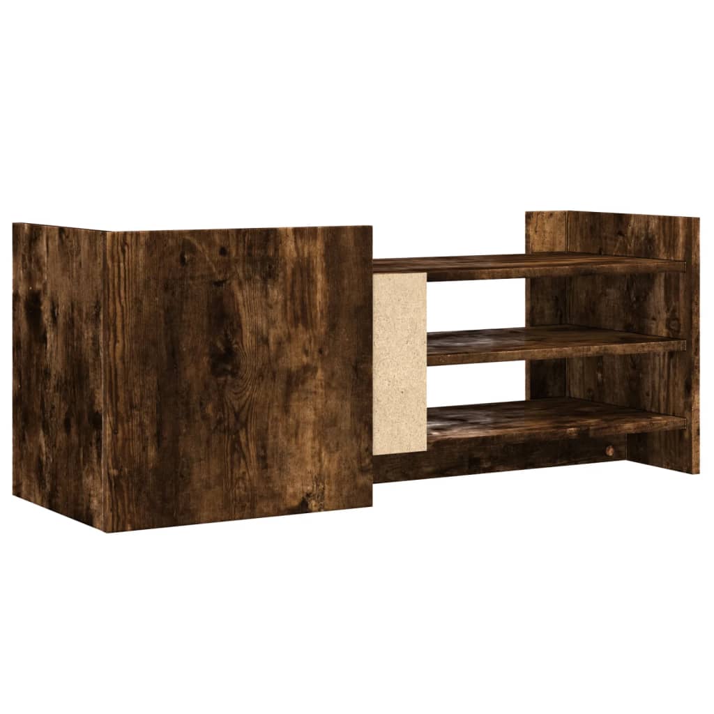 füstös tölgy színű szerelt fa TV-szekrény 100 x 35 x 40 cm