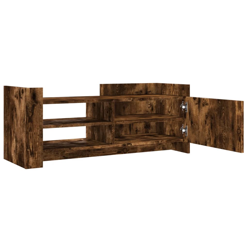 füstös tölgy színű szerelt fa TV-szekrény 100 x 35 x 40 cm