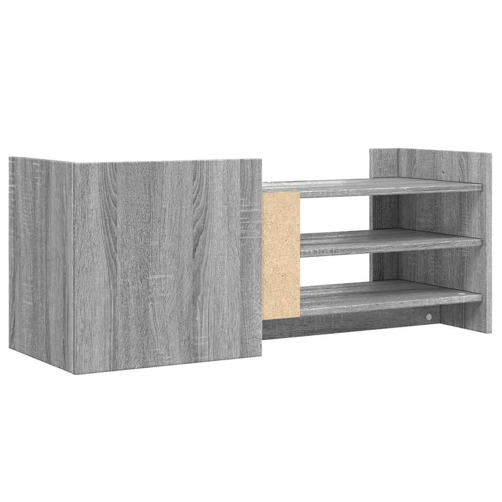 szürke sonoma színű szerelt fa TV-szekrény 100 x 35 x 40 cm