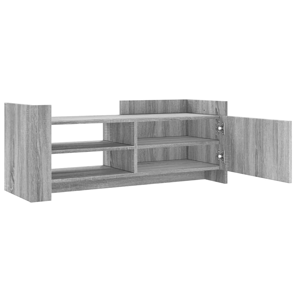 szürke sonoma színű szerelt fa TV-szekrény 100 x 35 x 40 cm