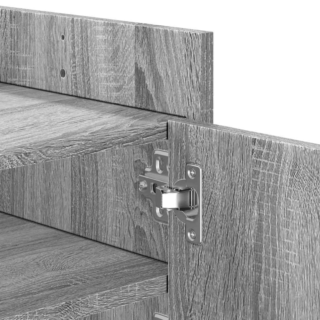 szürke sonoma színű szerelt fa TV-szekrény 100 x 35 x 40 cm