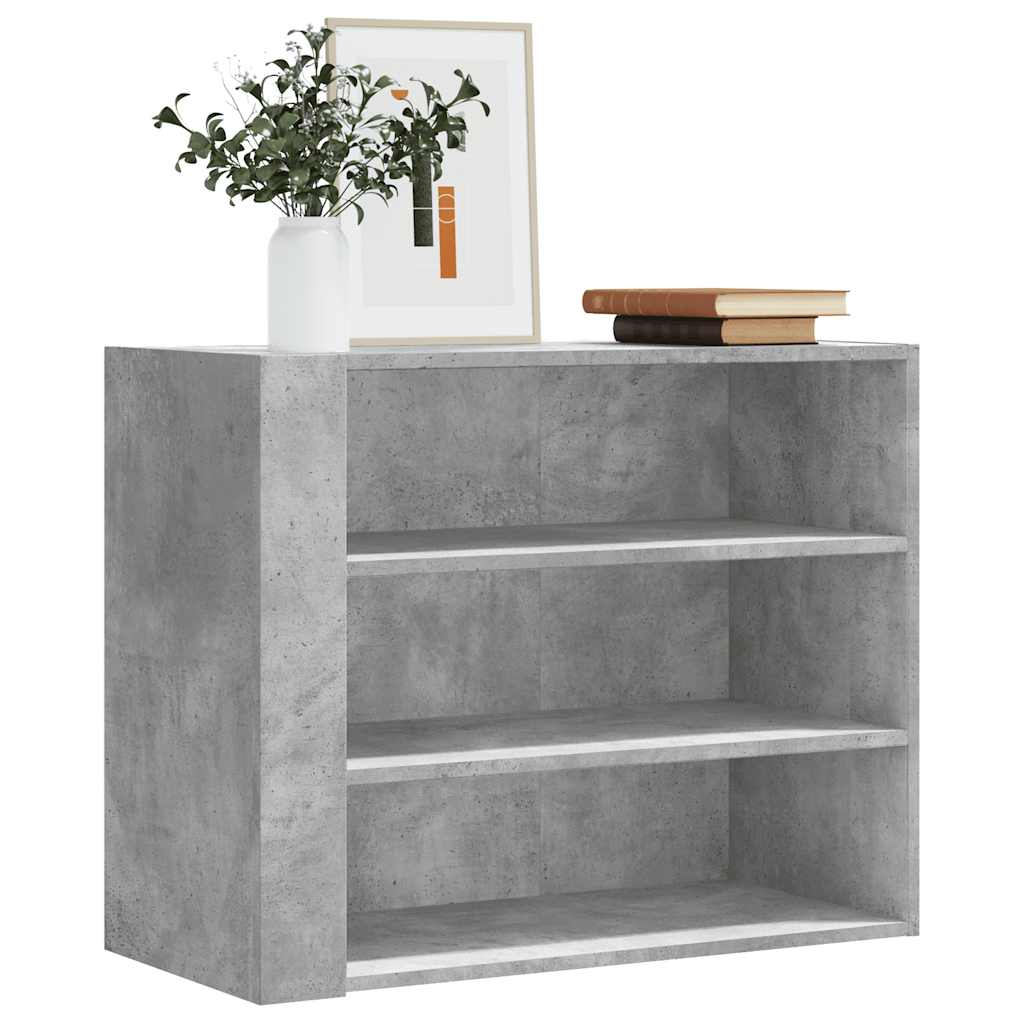 betonszürke szerelt fa faliszekrény 75 x 35 x 60 cm