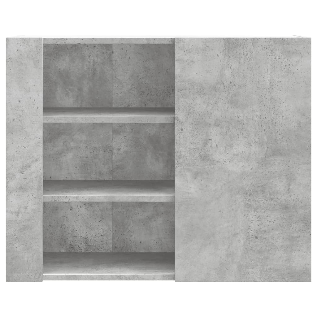 betonszürke szerelt fa faliszekrény 75 x 35 x 60 cm