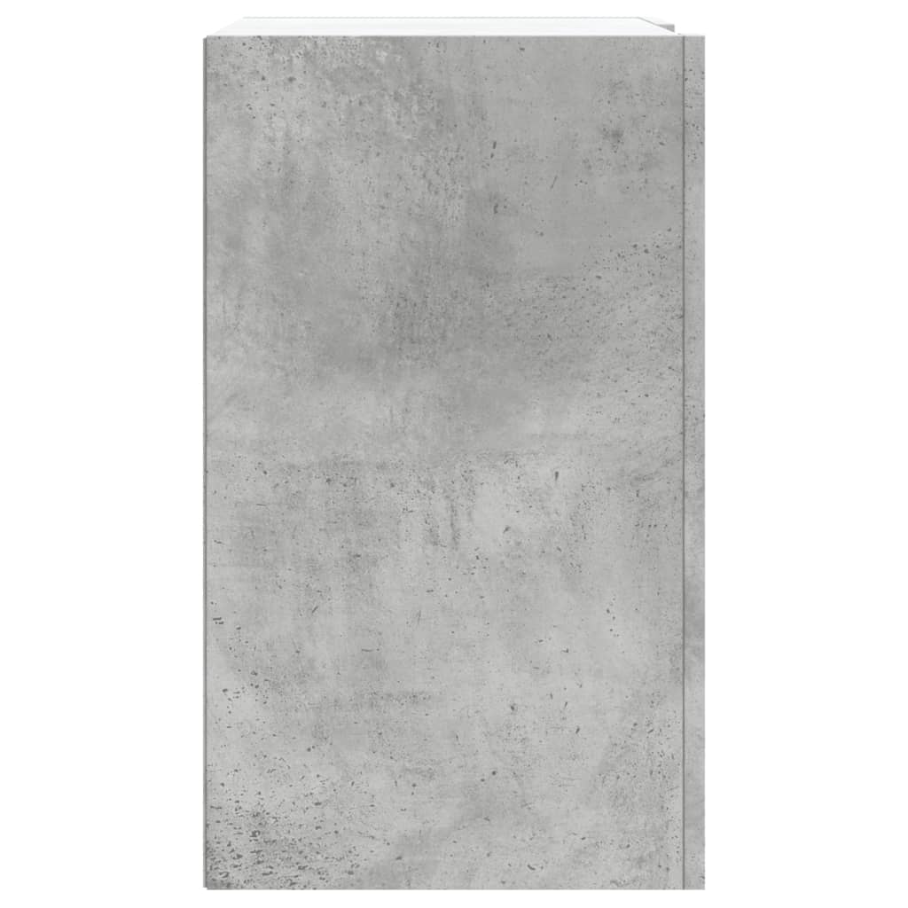 betonszürke szerelt fa faliszekrény 75 x 35 x 60 cm