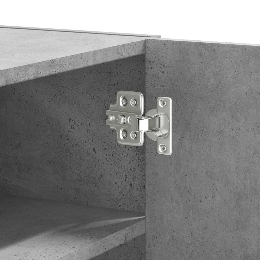 betonszürke szerelt fa faliszekrény 75 x 35 x 60 cm