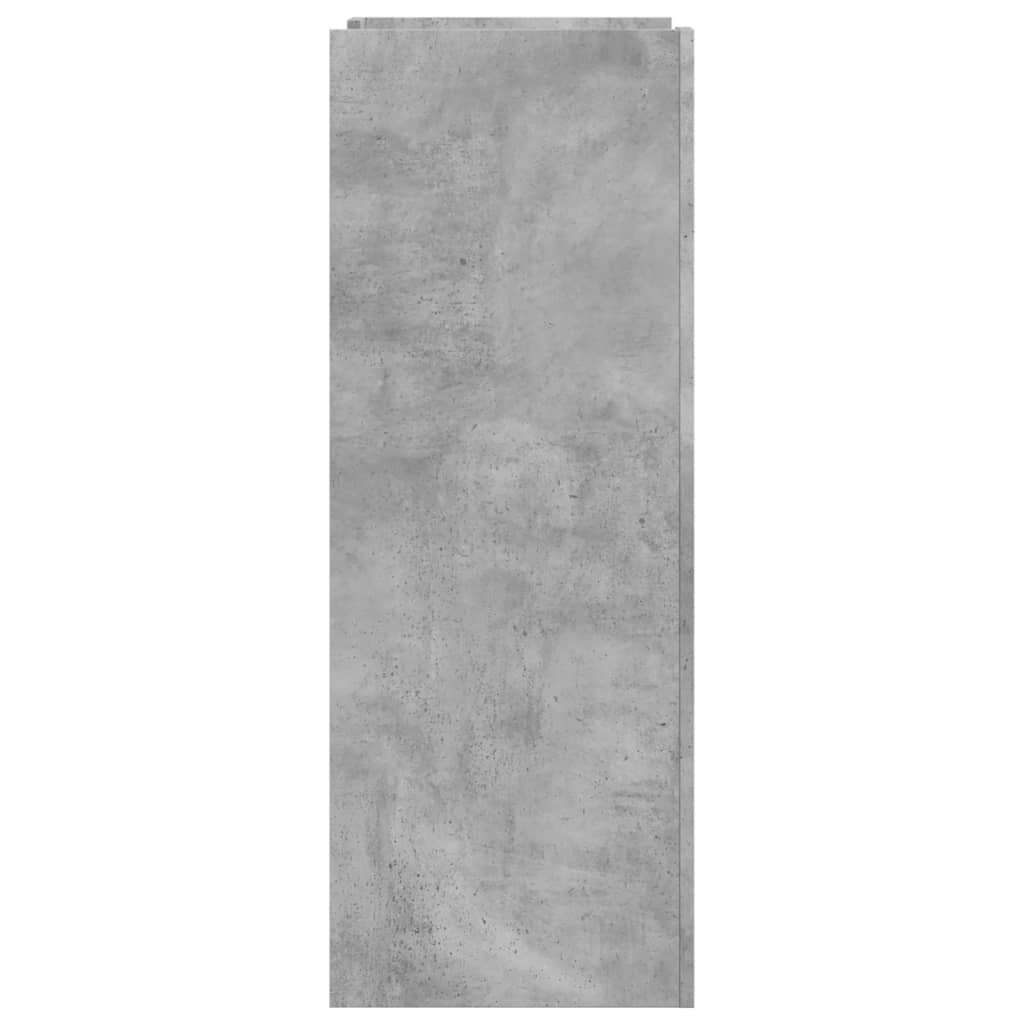 betonszürke szerelt fa cipősszekrény 74,5 x 37,5 x 100 cm
