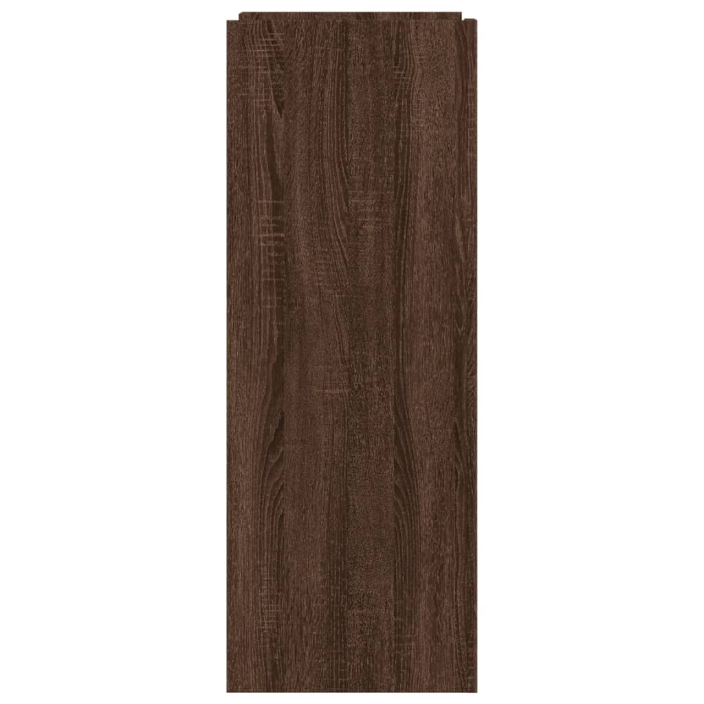 barna tölgyszínű szerelt fa cipősszekrény 74,5 x 37,5 x 100 cm