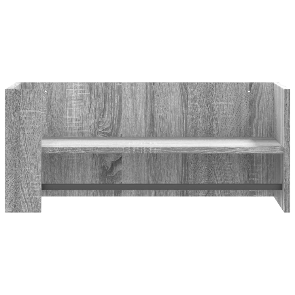 szürke sonoma színű szerelt fa fali polc 70,5 x 35 x 30,5 cm